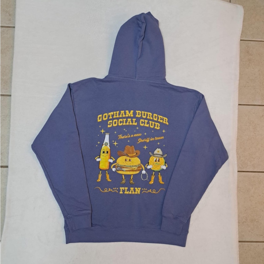Flan Labs "NEW Sheriff in Town" Hoodie - Men's size LARGE